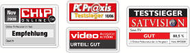 Save.tv Testsieger Logos